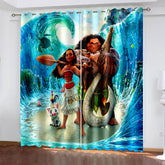 2025 NEW Moana Curtains Pattern Blackout Window Drapes